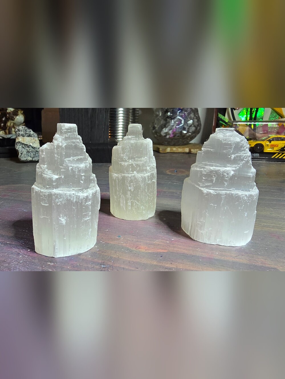SET OF 3 SELENITE TOWERS